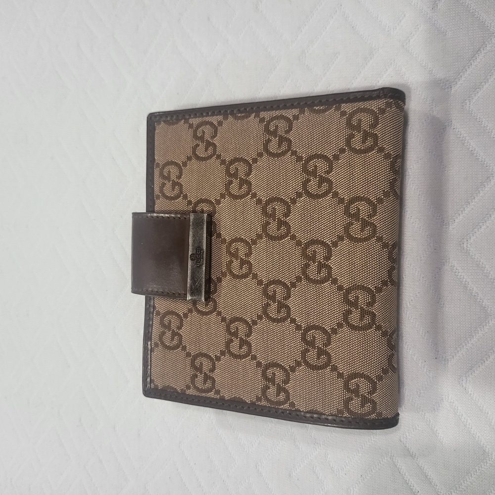 Gucci GG Canvas and Leather Bifold Wallet, Authentic. - Picture 2 of 13